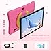 10.1 Inch Kids Tablet Ages 8-15, Android 15 Tablet for Kids,6G+32GB up to 128GB,6000mAh Battery,Dual Camera,WiFi,BT 5.0,Best Electronics Tablets Gift for Kids,Shockproof Protective Case (Pink)