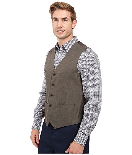 Perry Ellis Men's Regular Fit, Pattern Twill Suit Vest, Chinchilla, Medium #TOP1