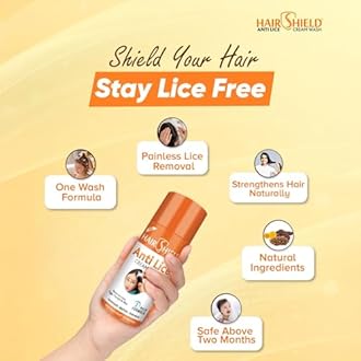 Anti Lice Cream Wash (New Pack of 4 x 30ml) | Each Pack with New Big Lice Specialist Comb | Made with Guldaudi, Reetha & Shikakai | Effective for Kids, Men & Women | 1 Wash Formula (Pack of 4)