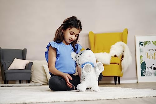 Simba 105890050 - Chichi Love Happy Husky (30 cm) - interaktiver Spielzeug-Hund für Kinder ab 3 Jahre, süßes Kuscheltier mit Deutscher Sprachsteuerung (12 Funktionen) & Sound inkl. Batterien