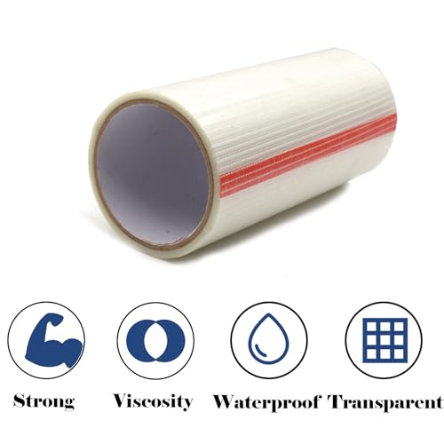 9KM DWLIFE RV Awning Repair Tape Waterproof Ripstop Reinforced Fiberglass for Tent/Canvas/Kite/Boat Covers/Sail/Roof Felt Repair Tape(3.5cm*10m - Image 2
