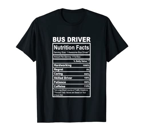Informations sur la nutrition du conducteur de bus : T-Shirt