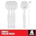 4 Count Disposable Serving Spoons, Clear Plastic Serving Spoons for Catering Weddings, Holiday Parties, and More, Large Plastic Serving Utensils for Buffet, Party Spoons, Stock Your Home