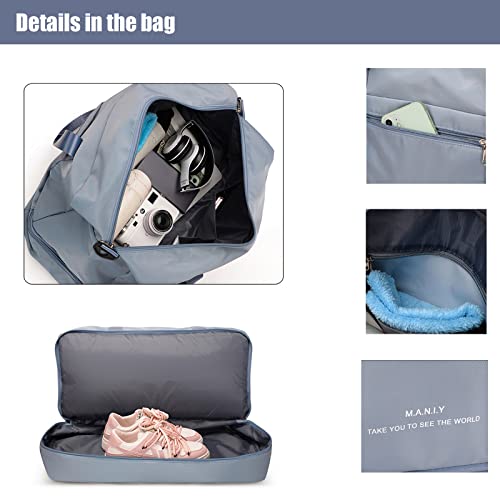 Hauthe Travel Tote Bag,Sports Gym Tote Carry On Bags For Women,Weekender Carry On Overnight Bags For Women With Shoe Compartment. #TOP3
