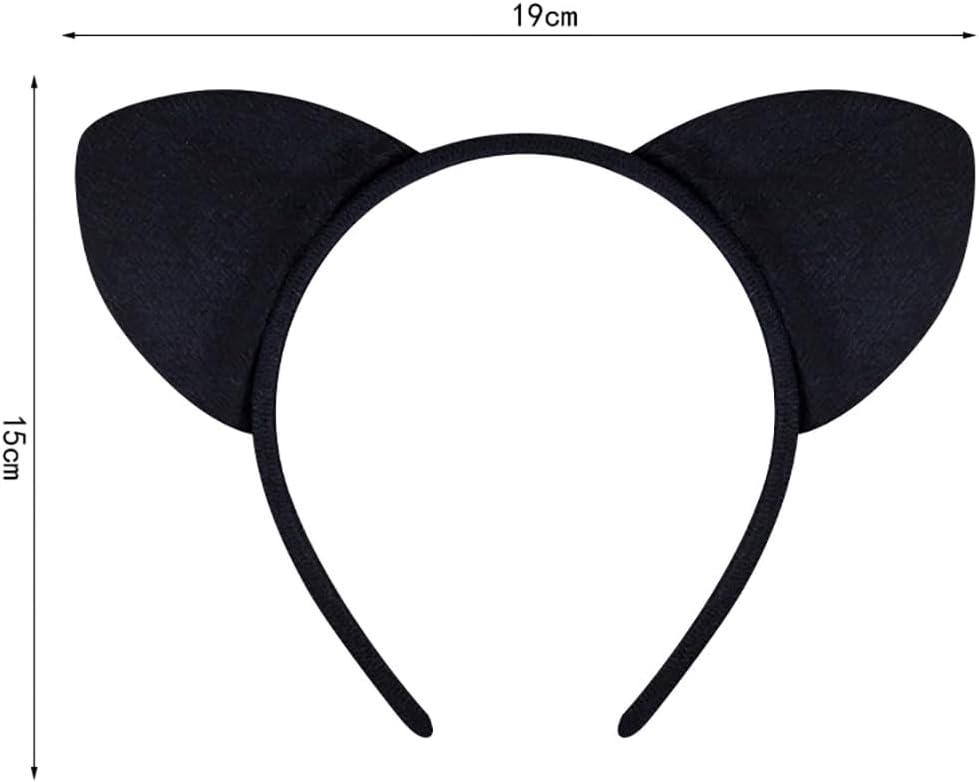 Utaly Fuzzy Cat Ears Headband - Soft Plush Hair Hoop for Women Girls Cosplay Halloween Costume Accessories Daily