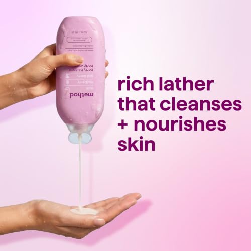 Image of method Body Wash, Berry Balance, 18 fl oz | Soothing Formula, Leaves Skin Feeling Soft & Moisturized, Made Without Parabens, Notes of Acai, Mulberry & Goji Berry
