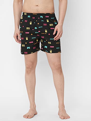 Image of GoSriKi Men's Cotton Printed Boxer Shorts (Pack of 4) (ANL-BXR-PACK-4-GS-008)