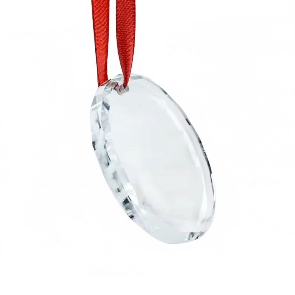3-Inch K9 Blank Crystal with Elegant Red Gift Box