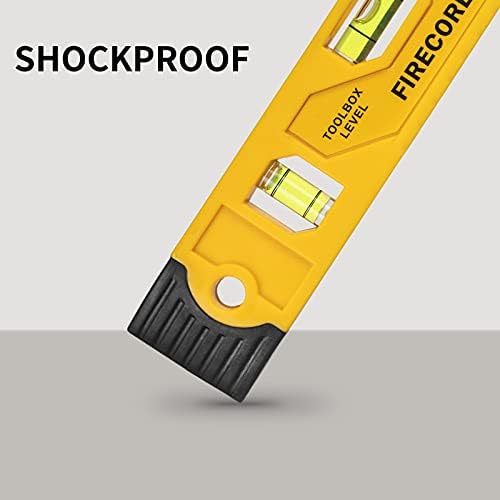 Spirit Level, Firecore Small Spirit Level, Level Tool, Magnet Torpedo Level with 3 Bubble 45°,90°,180°, 230mm/23cm/9Inch - FSL230PC