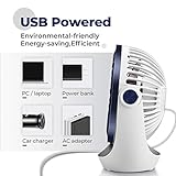 OCOOPA USB Desk Table Fan with Strong Airflow & Quiet Operation, Portable Cooling Fan Speed Adjustable 360°Rotatable Head for Home Office Bedroom Table and Desktop - Image 5