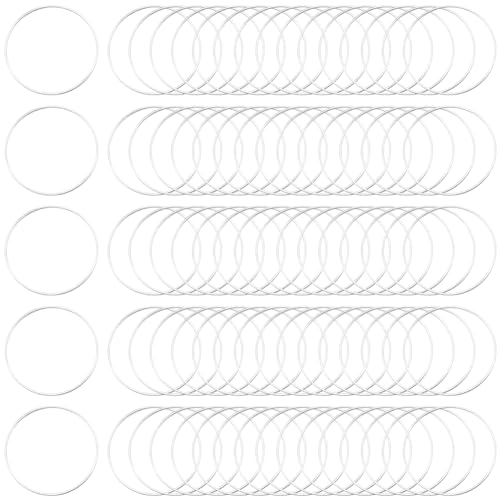 SOFPLATE 120 pièce de Petites Boucles D'Oreilles Rondes de 30 mm en Laiton Argenté Lunette Ouverte Cadres Arrière Perles Rondes Composants D'Oreilles pour Bricolage Colliers Fabrication de Bijoux Créa