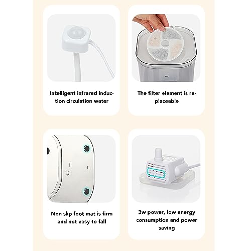 Fuente automática de agua para gatos, acero inoxidable miniatura 3