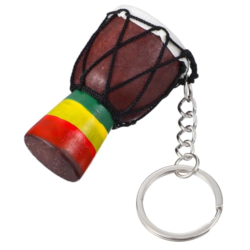 Llavero Tambor Africano Decorativo Musical Colgante para Bolso y Llaves Adorno Artesanal con Gancho Regalo para Bateristas y Músicos