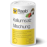 Raab Vitalfood® Kaliumsalz Mischung (200 g) - Mineralsalzmischung mit 66,7% Natriumchlorid (Kochsalz) und 33% Kaliumchlorid, Kalium trägt zur Aufrechterhaltung eines normalen Blutdrucks bei