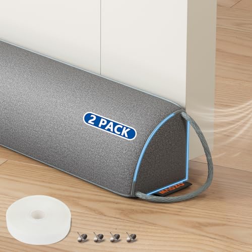 MAGZO Door Draft Stopper 36 Inches, Energy Saving, 2-Pack Gray