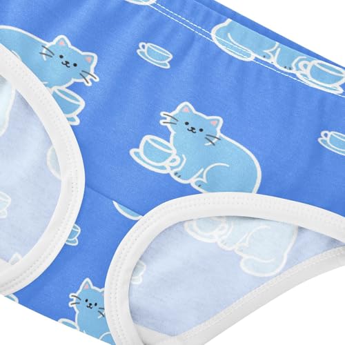 Girls' Underwear Cute Cat Blue Toddle Brief Panties 23015154