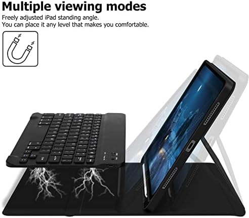 iPad Air 4th/5th Gen Keyboard Case GOKOCO iPad 2020/2022 10.9 Inch Tablet Cover with Magnetically Detachable Wireless Bluetooth Keyboard Give Full Protection with iPad(Black)