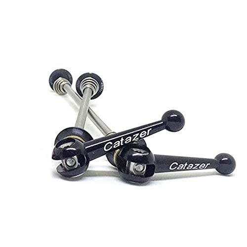 Catazer Ultralight Titanium Bicycle Qr Skewer 48G Ti-Axis Quick Release Mtb Road Bike Bicycle Quick Release Set (Black) #TOP1