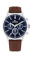 Tommy Hilfiger Men's Tyson Stainless Steel Quartz Multi-function Watch, 1710585, Navy, 44 mm
