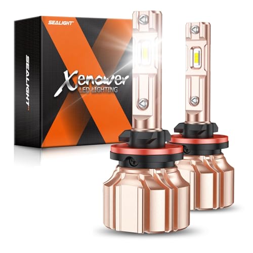 SEALIGHT 880 LED Fog Light Bulbs, 14000LM 600% Super Brightness 885 893 899 880 LED Fog Lights Bulb 6500K Cool White, Ultra-High Heat Dissipation Performance, Non-polarity, Plug and Play, Pack of 2 by SEALIGHT - Used condition - US$17.54