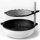 Bola Traveler | Completely Adjustable & Rotatable Tabletop-Safe Charcoal BBQ Grill (White)