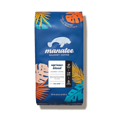 Manatee Gourmet Island Dark Roast Whole Bean Coffee 2lb