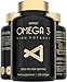 Price comparison product image Fish Oil Omega 3 Capsules High Strength - 3000mg Triple Potency - Easy to Swallow with No Fishy Aftertaste - 120 Softgels - UK Made Omega 3 Supplements High in DHA & EPA - Pure & Sustainable Fish Oil