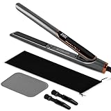Focenat 2-in-1 Piastra capelli,Piastra per Capelli e Arricciacapelli,Display LCD,100-230°C,13 impostazioni di temperatura,Tempo di riscaldamento 30 secondi,Per Tutti i Tipi di Capelli