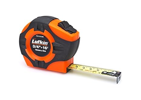 Lufkin PHV1035CMEN 19mm (3/4) x 5m (16) Hi-Viz Orange P1000 Tape Measure, Black