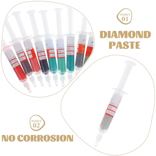 Gatuida 12 Stück Diamant Polier LäPppaste Werkzeug Schleifpaste zum AbschließEnden Polier Von Metall Und Schmuck