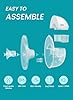 Paruu Hands Free Breast Pump P16, Wearable Breast Pump Electirc Portable with 4 Modes & 12 Levels, Max 309mmHg Strong Suction 19/21/24mm Flange Inserts Wearable Breastfeeding Pump, 2 Pack White