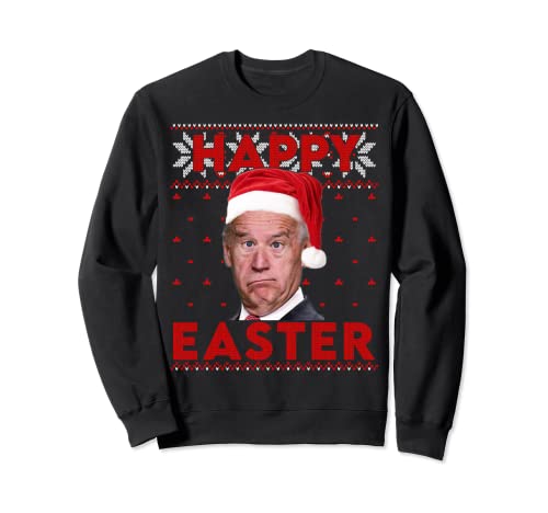 Happy Easter Santa Hat Joe Biden Pull de Noël laid Sweatshirt