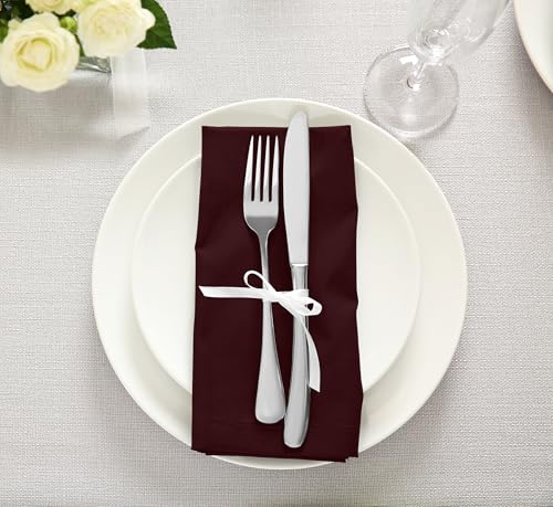 Utopia Kitchen Cotton Blend Burgundy Cloth Napkins [12 Pack, 18x18 Inch] by Utopia Kitchen - Used condition - Image 6