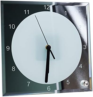 POVOKICI 20pcs Sublimation Blank Clock Glass Photo Frame 7.8" x 7.8" Picture Framed Wall Decor DIY Heat Transfer Press Printing