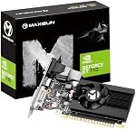 Maxsun GeForce GT 710 4GB Carte graphique vidéo à profil bas GPU, Faible consommation, VGA, DVI-D, HDMI, HDCP, Appui DirectX 12, OpenGL 4.5, Système silencieux de refroidissement passif sans ventilateur