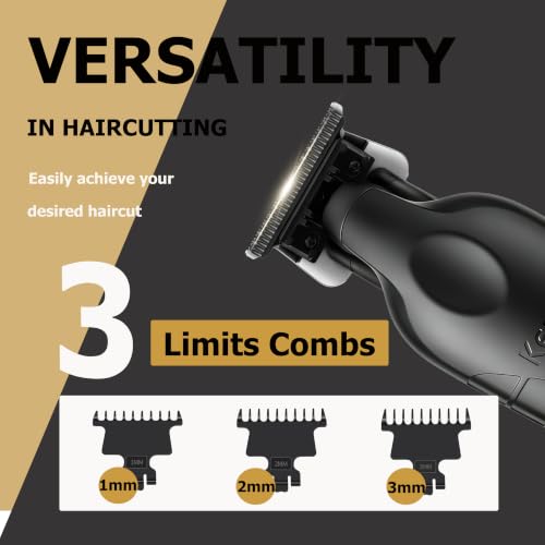 Image of Kemei 2299 Professional Hair Trimmer for Men Electric Hair Clippers Zero Gapped T Blade Outliner Beard Trimmers Barber Hair Cuttings Kit Cordless