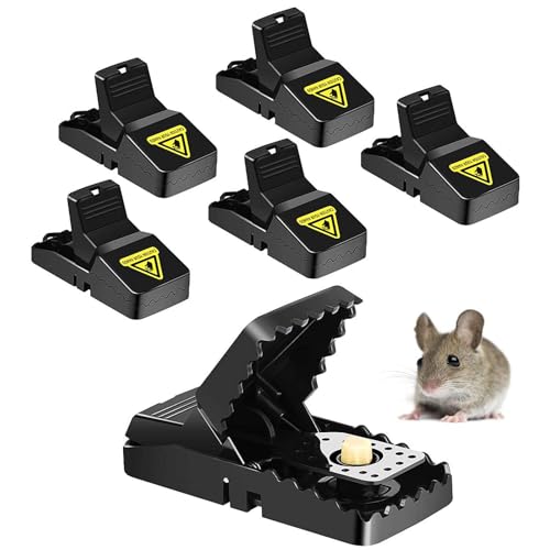Anhoer 6Pcs Reusable Mouse Trap High Sensitive Mice Catcher Safe and Effective Indoor and Outdoor Mouse Traps Easy Clean Rodent Catcher For Kill Instantly