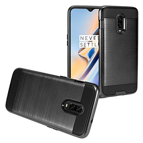 Z-GEN - OnePlus 6T A6013 - Brushed Style Hybrid Case - CS3 Black