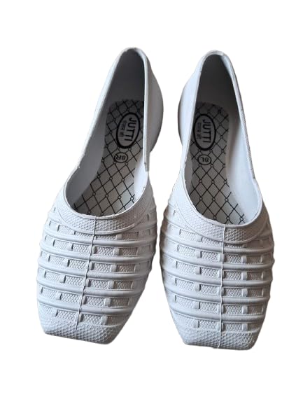 Image of Waterproof Rainy Footwear | PVC Casual Flats for Girls | Anti-Skid Monsoon Wear Grey Color