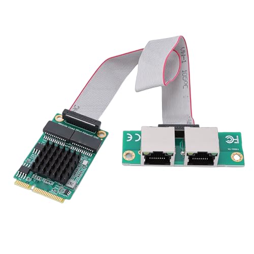 Adaptador Ethernet Gigabit Dual Port Mini PCIe para PCs Industriales con Rendimiento de Alta Velocidad miniatura 5