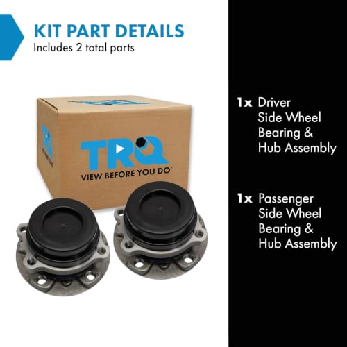 Image of TRQ Front Left and Right Wheel Bearing and Hub Assembly Set 2 Piece