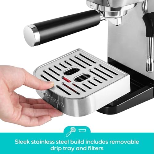 CASABREWS 3700 Essential Stainless Steel Espresso Machine with Steam Wand — view 4