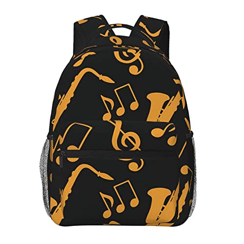 Grand sac à dos décontracté avec compartiment ordinateur portable noir - 6