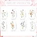 Rngmsi Flower Birthday Cupcake Toppers Decorations, 40PCS Wildflower Baby in Bloom Baby Shower Cake Decorations for Girls Women, Garden Floral Fairy Party Decor