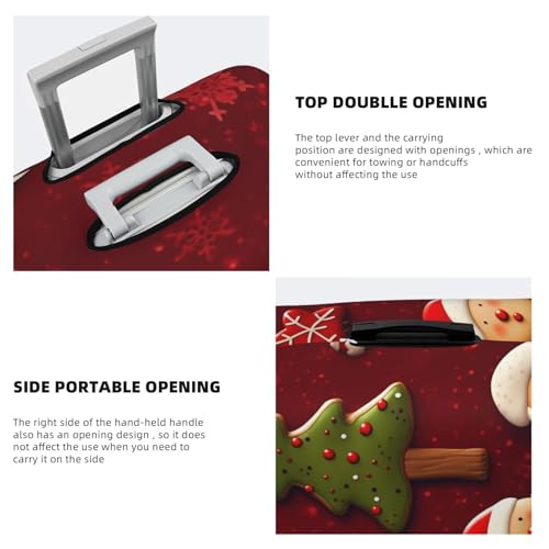 Travel Luggage Cover Fashion Suitcase Protector Happy Christmas Spandex Baggage Covers Washable Suitcase Covers Anti-Scratch Luggage Cover Protectors Fits 18-32 Inch Suitcases X-Large4