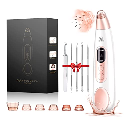2022 Newest Blackhead Whitehead Pore Vacuum Cleaner Remover-Electric Facial Blackhead Suction Devices,Usb Rechargeable Acne Comedone Extractor Tool Kit With 5 Probes & 3 Adjustable Suction Level #TOP9