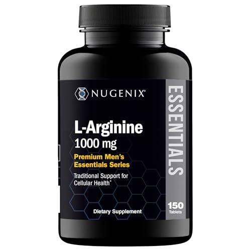 Nugenix Essentials L-Arginine Amino Acid Supplement, 1000 mg, 150 Tablets