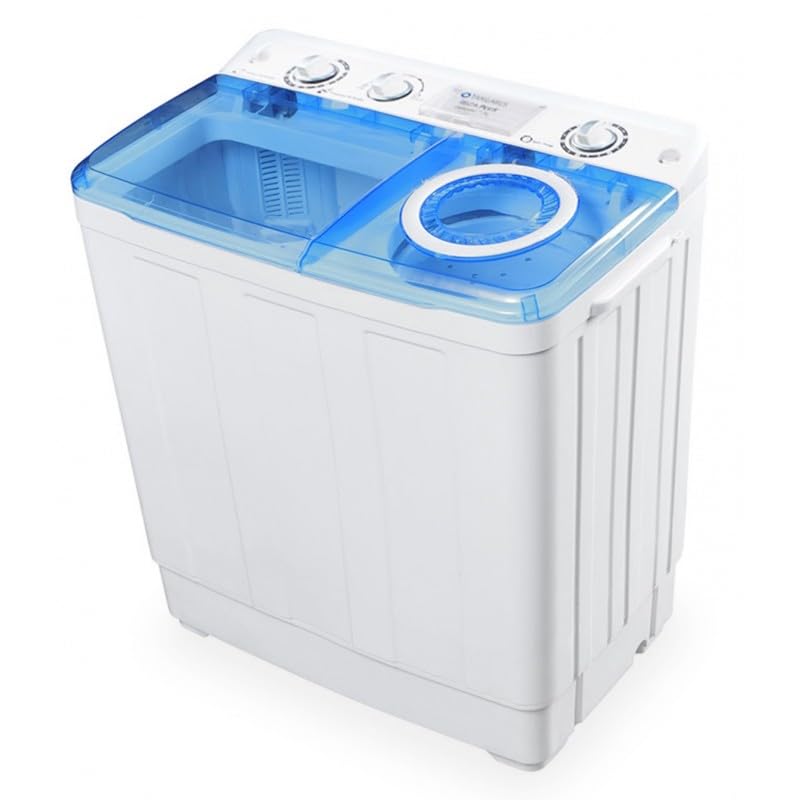 Tangarus Lavadora Portátil Ibiza PLUS XL 8kg - Eficiencia Energética de Última Generación Ideal para Camping con Funda Protectora