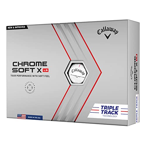 Callaway 2022 Chrome Soft X LS Triple Track Dozen Golf Balls White by Callaway - Used condition - US$15.99