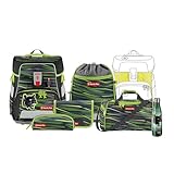 Step by Step Schulranzen-Set Space „Wild Cat Chiko“, 8-teilig, grün, ergonomischer 20L Tornister, höhenverstellbar mit Hüft- und Brustgurt für Jungen ab der 1. Klasse